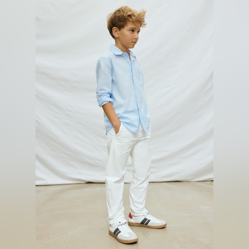 Mayoral Kids White Casual Trousers